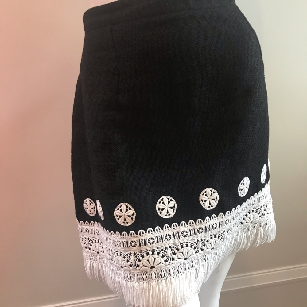 Andrew GN black linen skirt